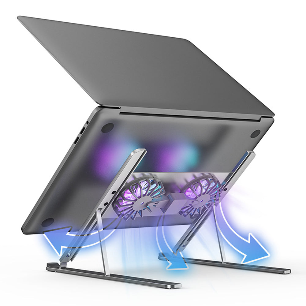 BONERUY P11F Foldbar bærbar køleblæser Kølerstand Justerbar vinkel varmeafledning Notebook køler BONERUY P11F Foldbar bærbar køleblæser Kølerstand Justerbar vinkel varmeafledning Notebook køler